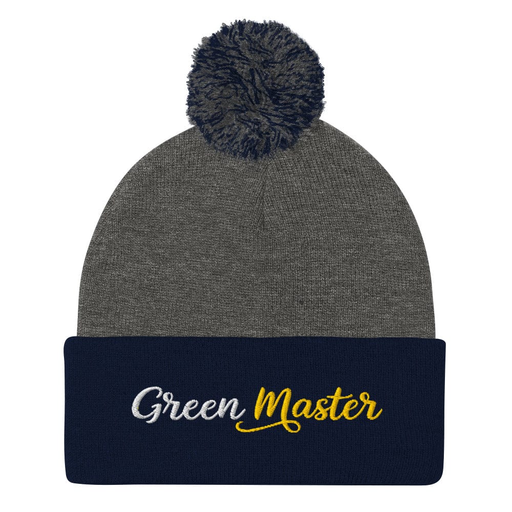 Green Master Embroidered Golf Pom-Pom Beanie - Funny Golf Tee by Swing Epic