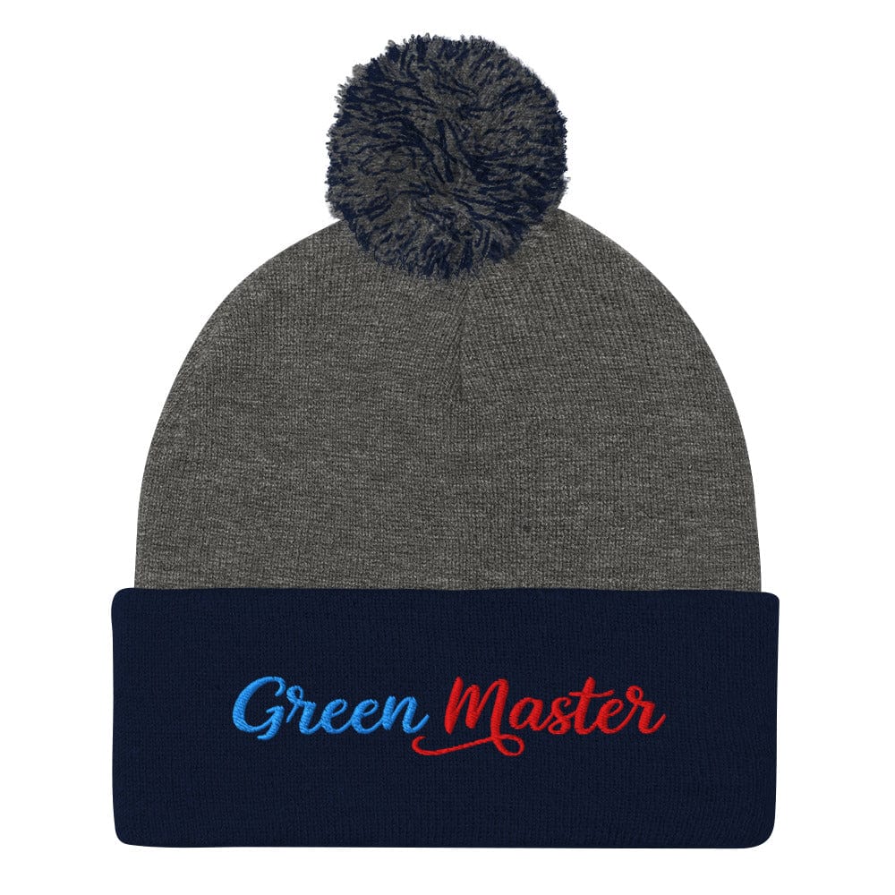 Green Master Embroidered Golf Pom-Pom Beanie - Funny Golf Tee by Swing Epic