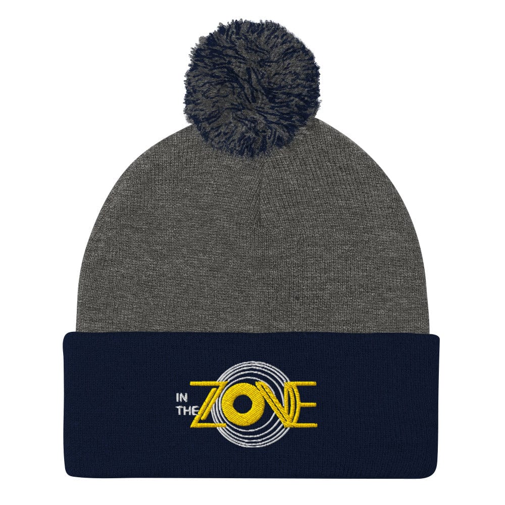 In the Zone Embroidered Golf Pom-Pom Beanie - Funny Golf Tee by Swing Epic