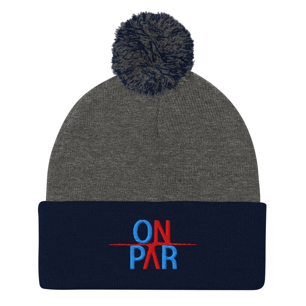 On Par Fun Embroidered Golf Pom-Pom Beanie - Funny Golf Tee by Swing Epic