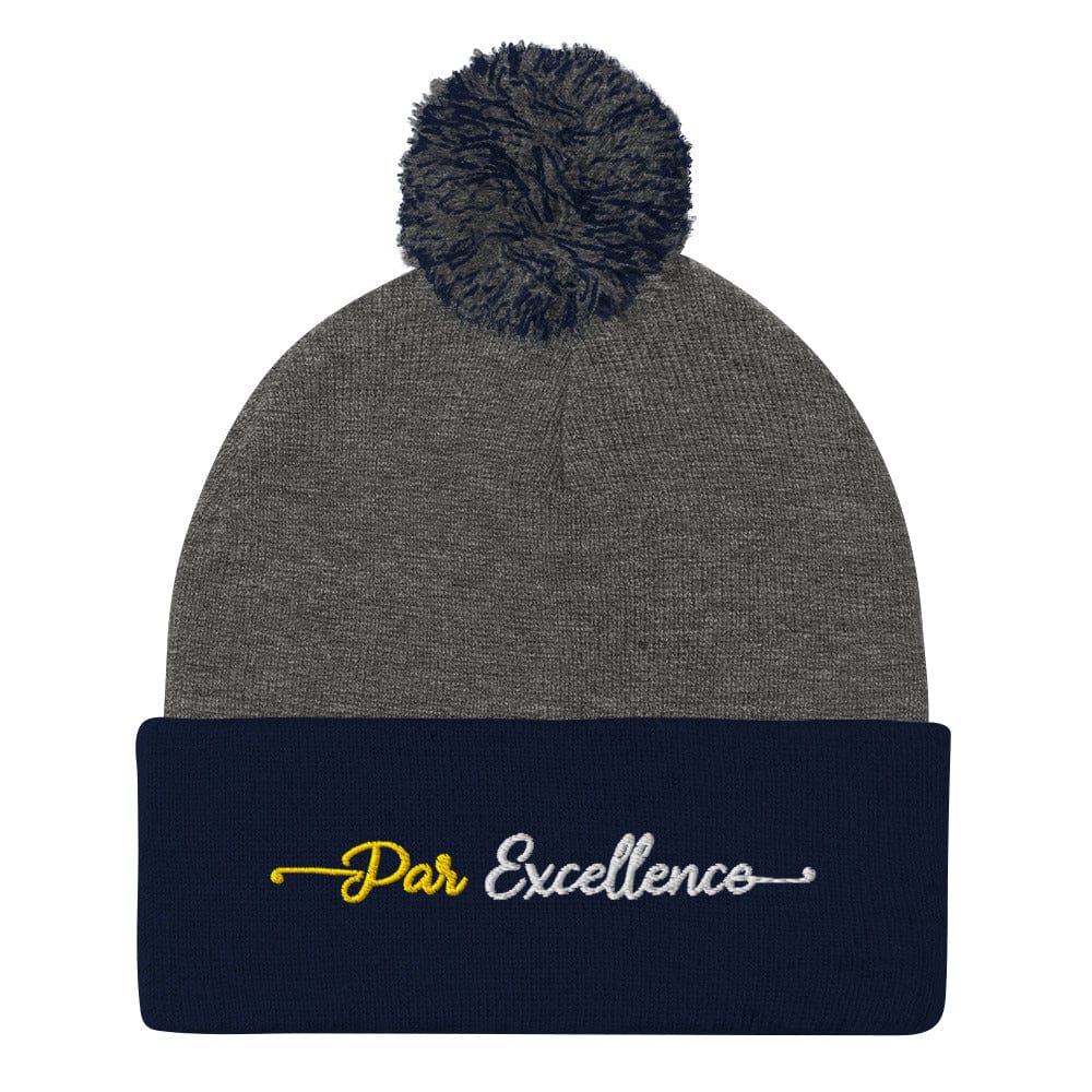 Par Excellence Embroidered Golf Pom-Pom Beanie - Funny Golf Tee by Swing Epic