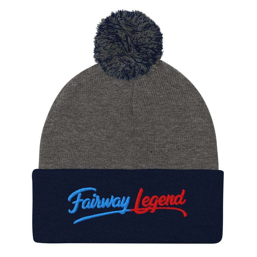 Fairway Legend Fun Embroidered Golf Pom-Pom Beanie - Funny Golf Tee by Swing Epic