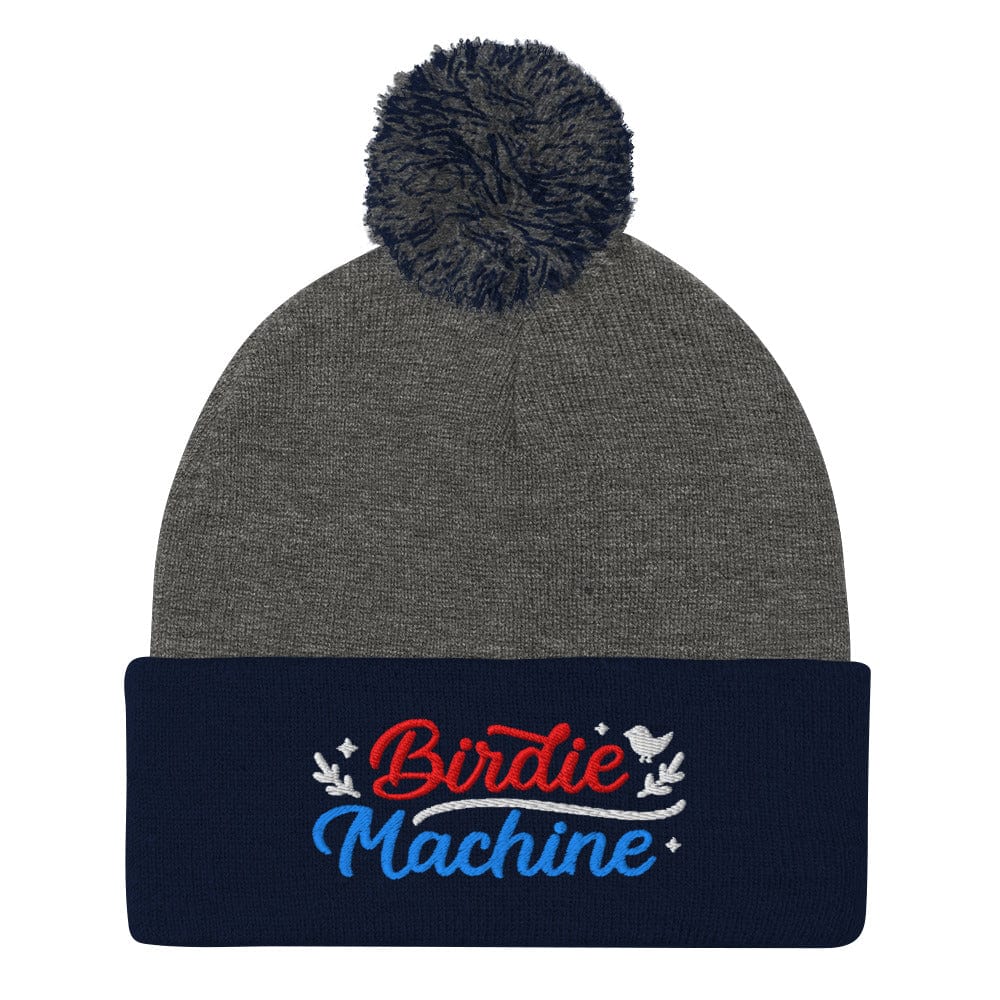 Birdies Machine Embroidered Golf Pom-Pom Beanie - Funny Golf Tee by Swing Epic