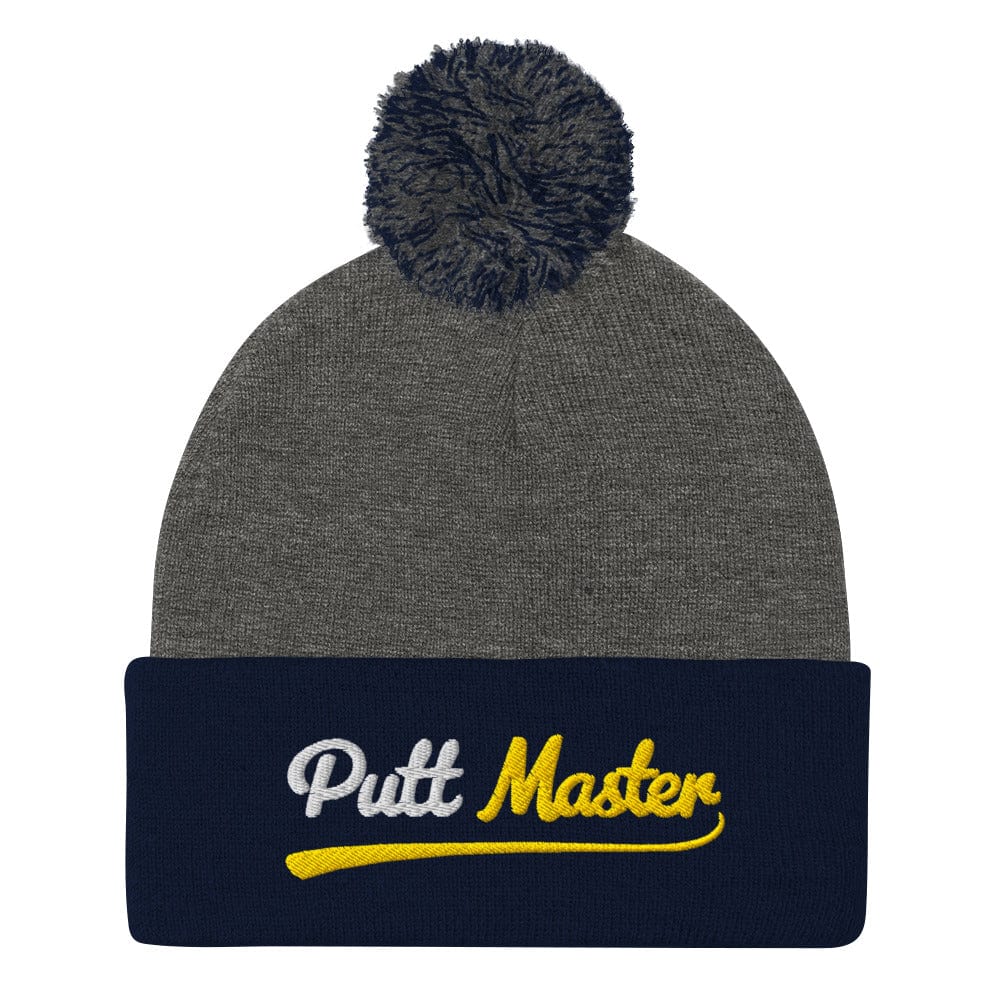 Putt Master Embroidered Golf Pom-Pom Beanie - Funny Golf Tee by Swing Epic