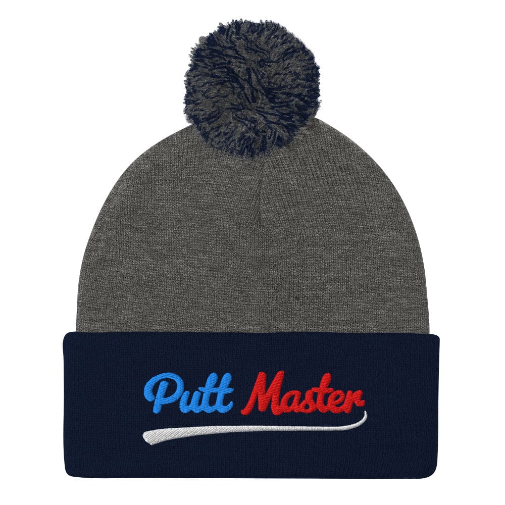 Putt Master Embroidered Golf Pom-Pom Beanie - Funny Golf Tee by Swing Epic