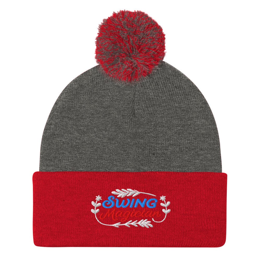 Swing Magician Enchanting Embroidered Golf Pom-Pom Beanie - Funny Golf Tee by Swing Epic