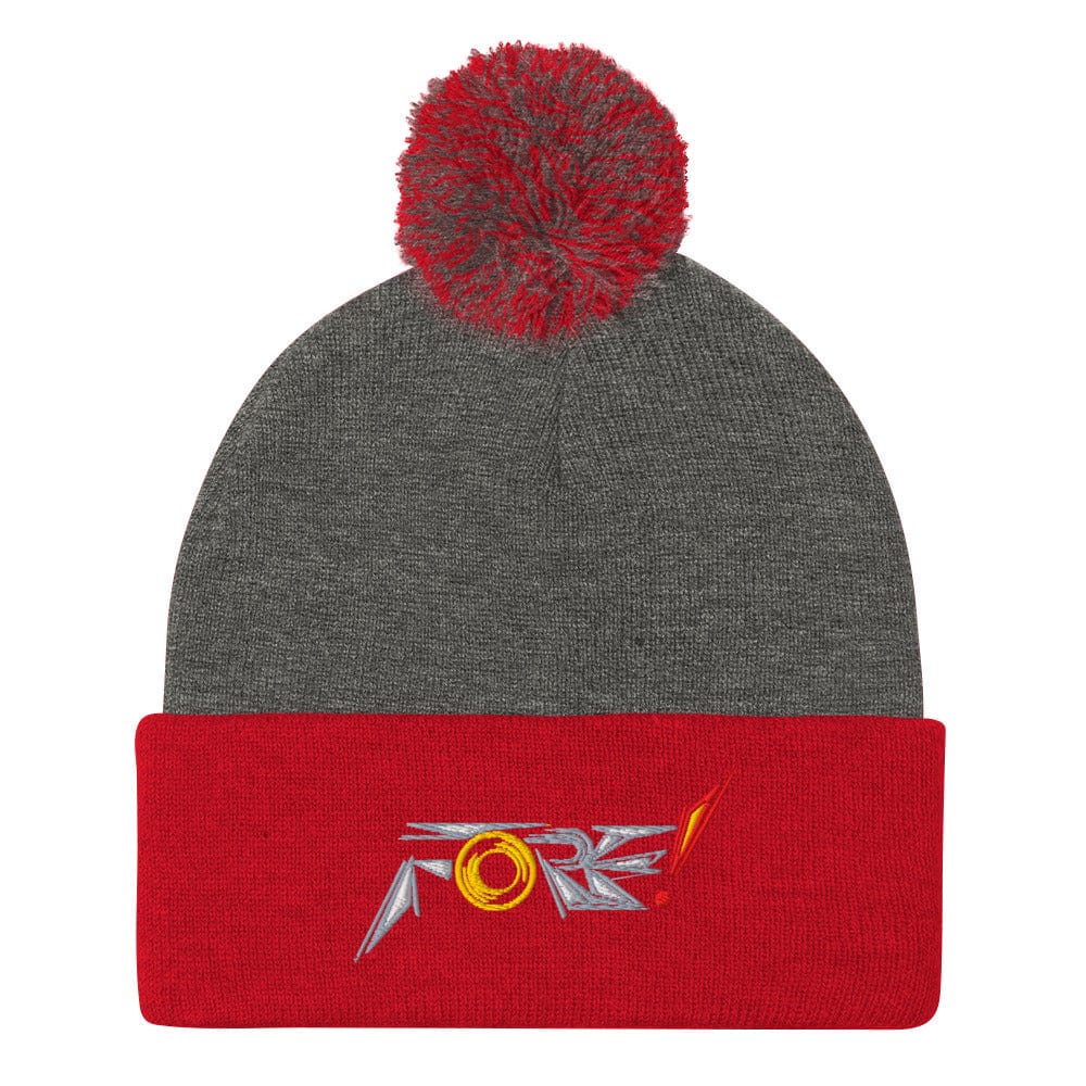 FORE! Unique Geometric Design Embroidered Golf Pom-Pom Beanie - Funny Golf Tee by Swing Epic