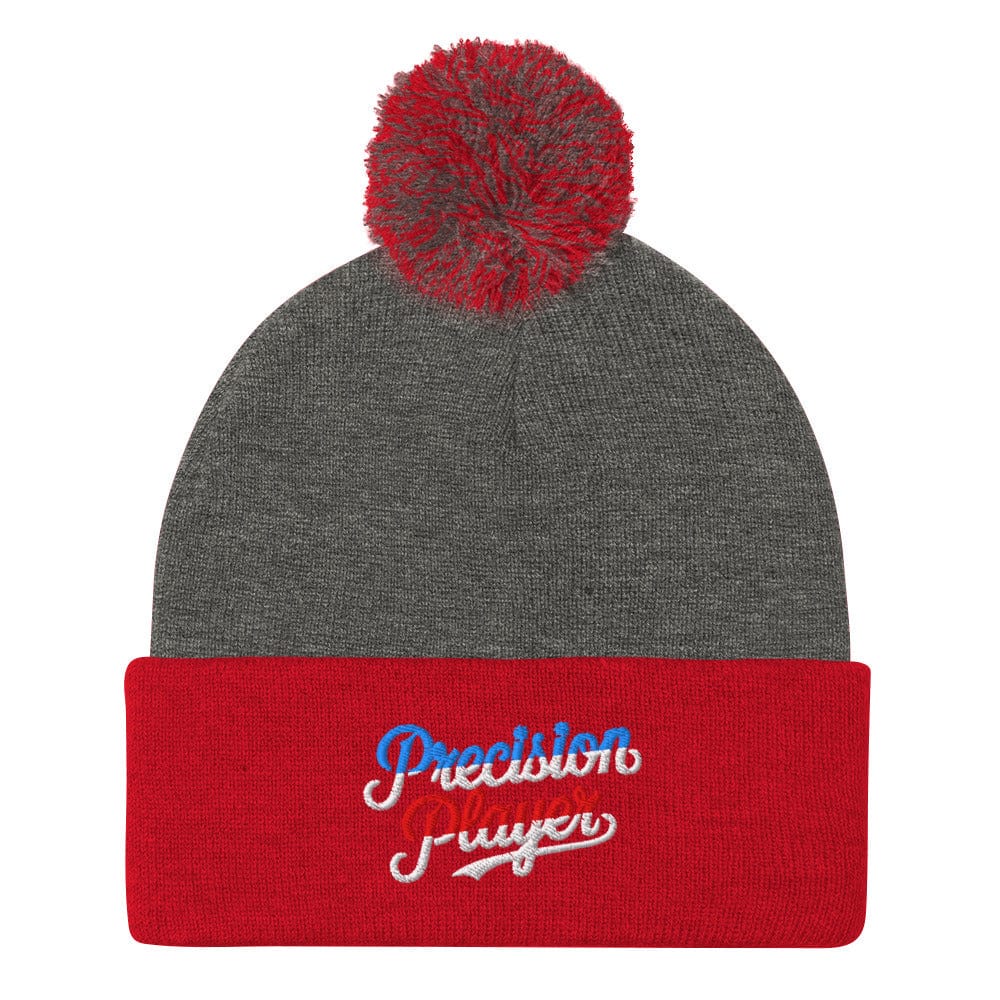 Precision Player Fun Embroidered Golf Pom-Pom Beanie - Funny Golf Tee by Swing Epic
