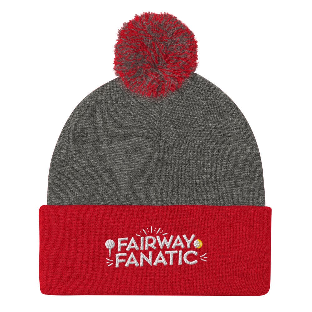 Fairway Fanatic Embroidered Golf Pom-Pom Beanie - Funny Golf Tee by Swing Epic