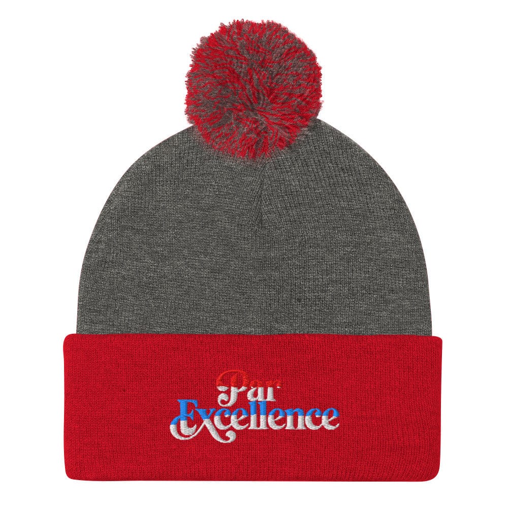 Par Excellence Embroidered Golf Pom-Pom Beanie - Funny Golf Tee by Swing Epic