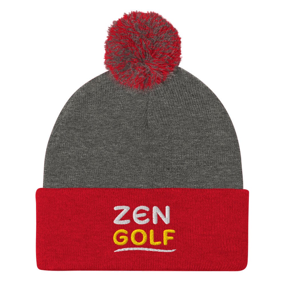 Zen Golf Embroidered Golf Pom-Pom Beanie - Funny Golf Tee by Swing Epic