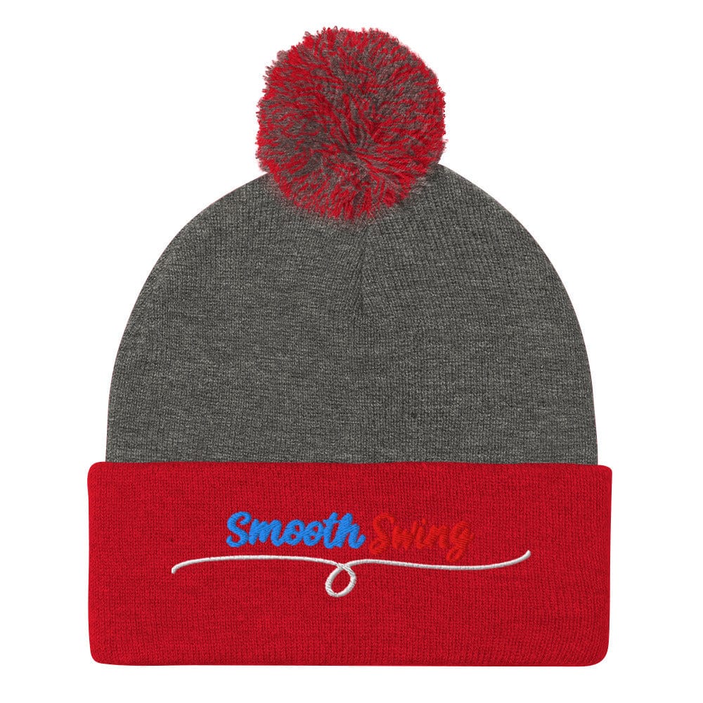 Smooth Swing Embroidered Golf Pom-Pom Beanie - Funny Golf Tee by Swing Epic