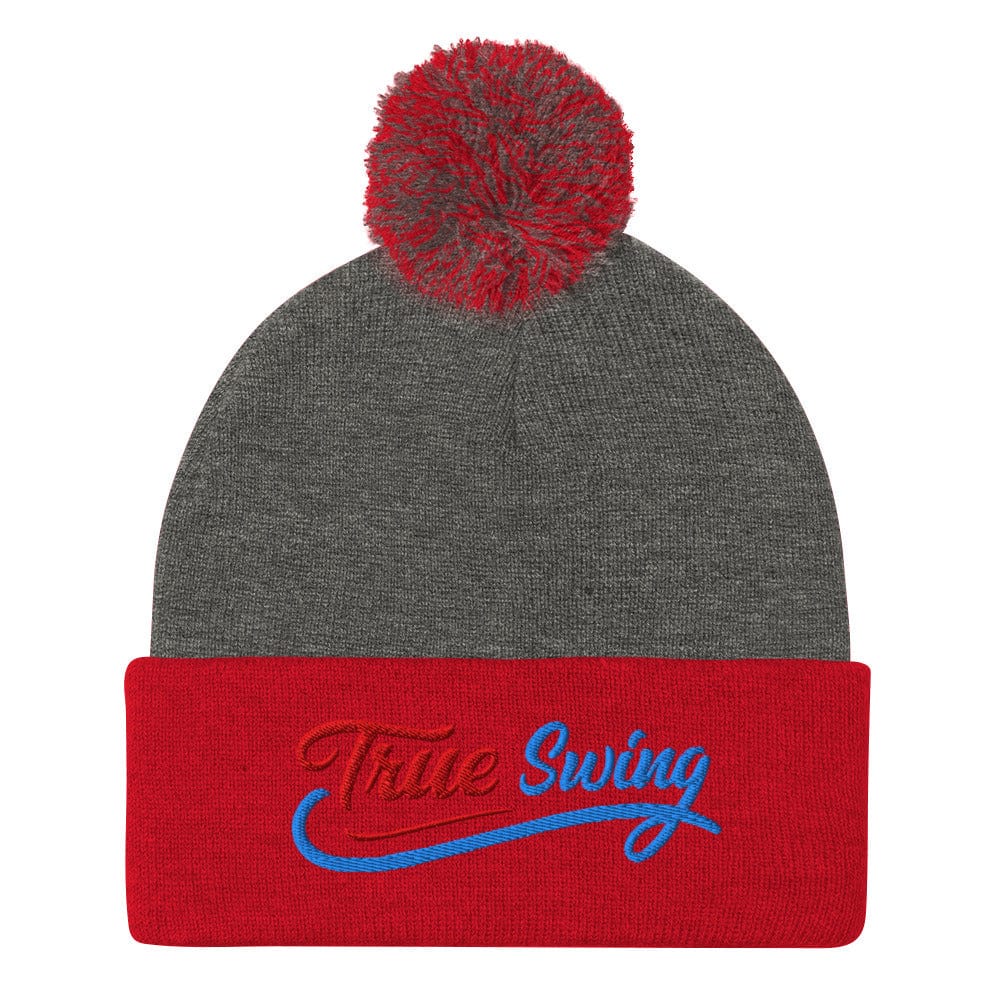 True Swing Embroidered Golf Pom-Pom Beanie - Funny Golf Tee by Swing Epic