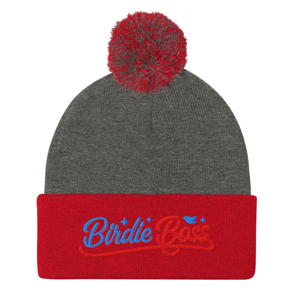 Birdie Boss Embroidered Golf Pom-Pom Beanie - Funny Golf Tee by Swing Epic