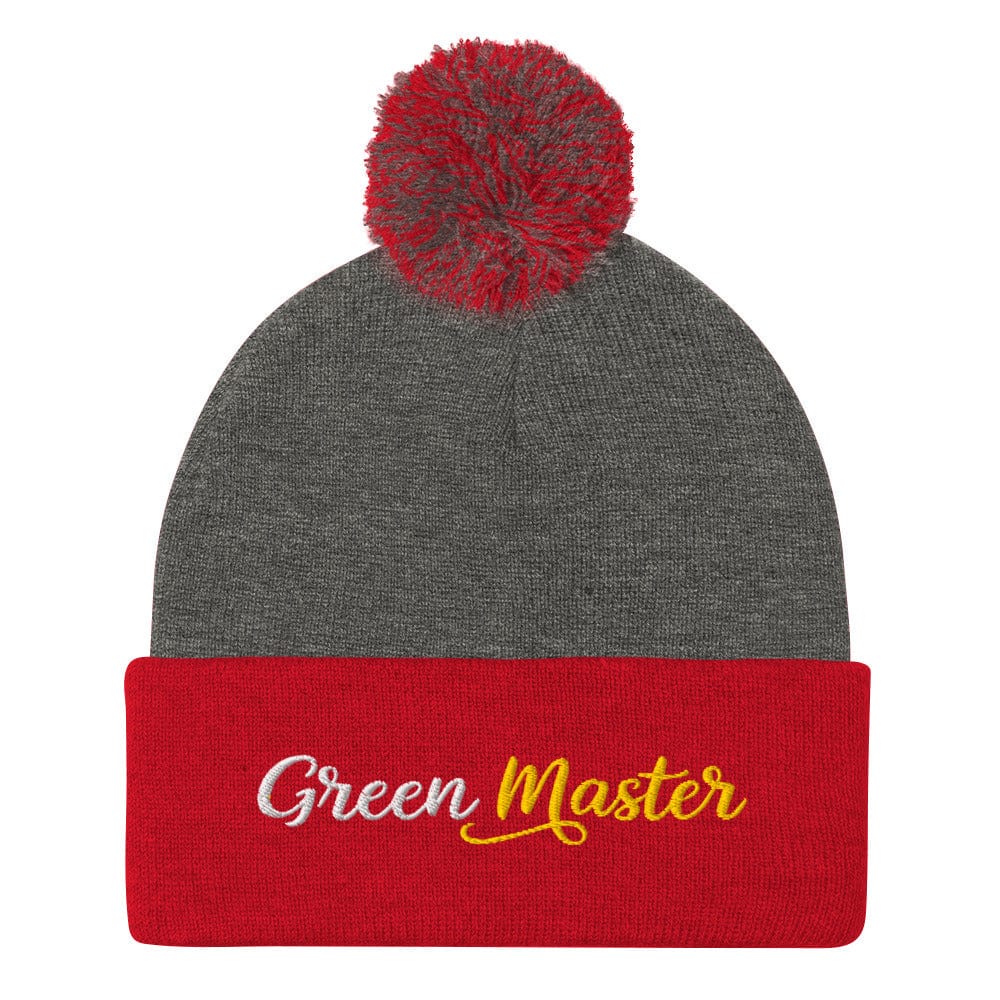 Green Master Embroidered Golf Pom-Pom Beanie - Funny Golf Tee by Swing Epic