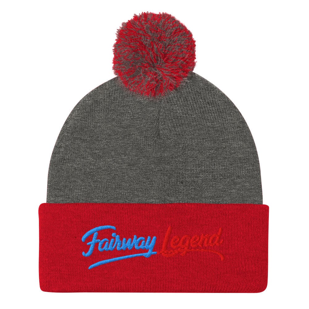 Fairway Legend Fun Embroidered Golf Pom-Pom Beanie - Funny Golf Tee by Swing Epic