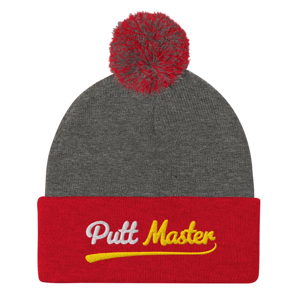 Putt Master Embroidered Golf Pom-Pom Beanie - Funny Golf Tee by Swing Epic