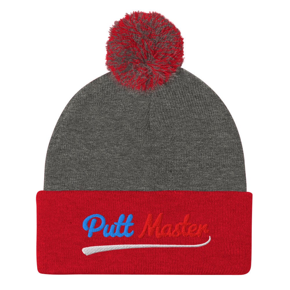 Putt Master Embroidered Golf Pom-Pom Beanie - Funny Golf Tee by Swing Epic
