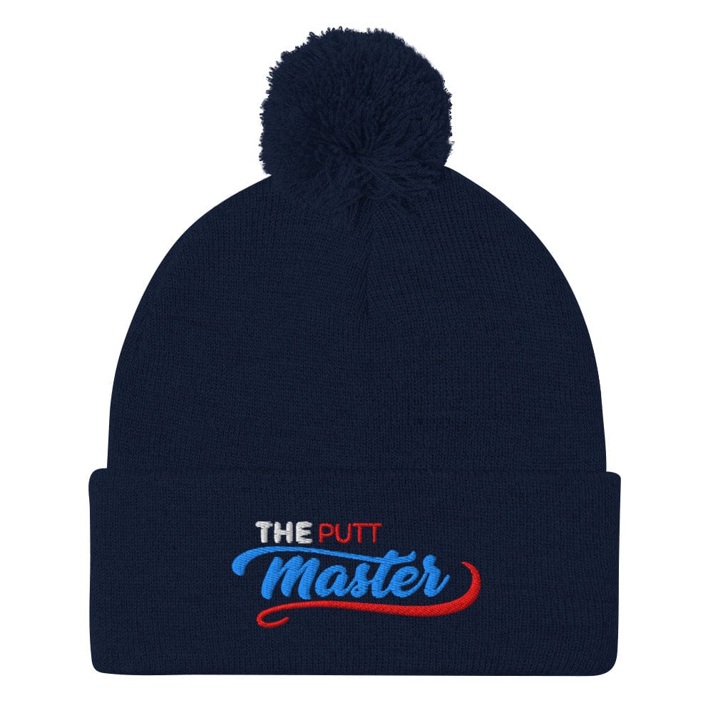 The Putt Master Embroidered Golf Pom-Pom Beanie - Funny Golf Tee by Swing Epic
