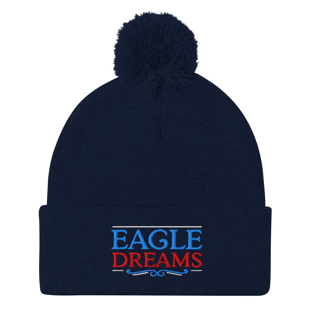 Eagle Dreams Fun Embroidered Golf Pom-Pom Beanie - Funny Golf Tee by Swing Epic