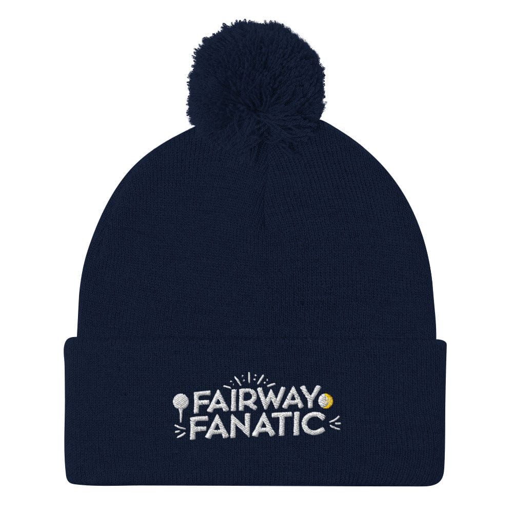 Fairway Fanatic Embroidered Golf Pom-Pom Beanie - Funny Golf Tee by Swing Epic