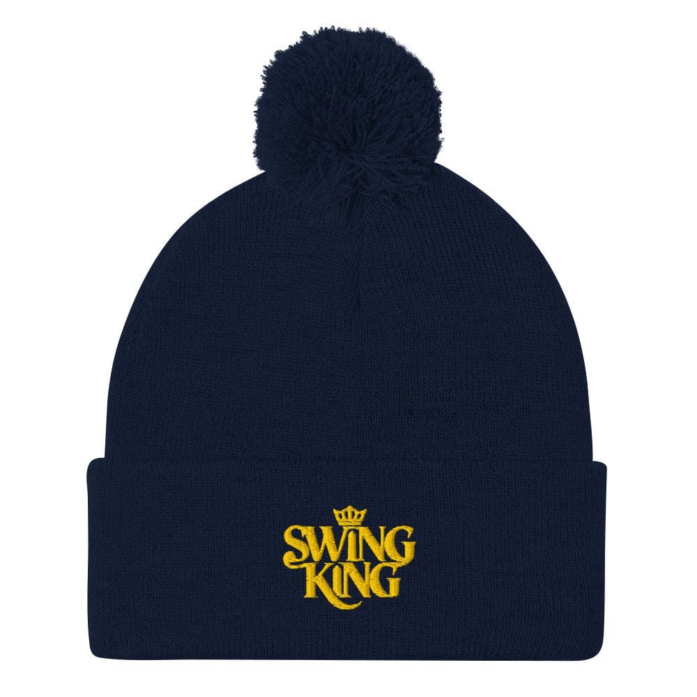 Swing King Ultimate Golf Champ Embroidered Golf Pom-Pom Beanie - Funny Golf Tee by Swing Epic