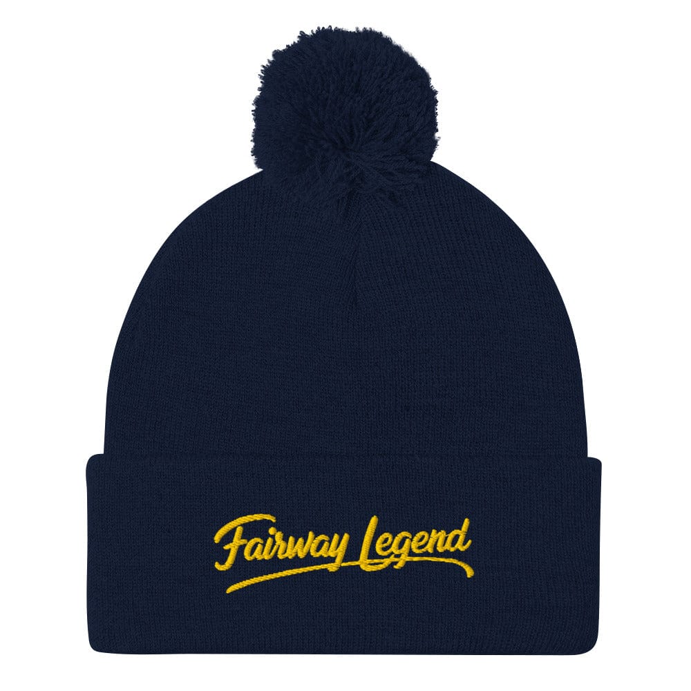 Fairway Legend Fun Embroidered Golf Pom-Pom Beanie - Funny Golf Tee by Swing Epic
