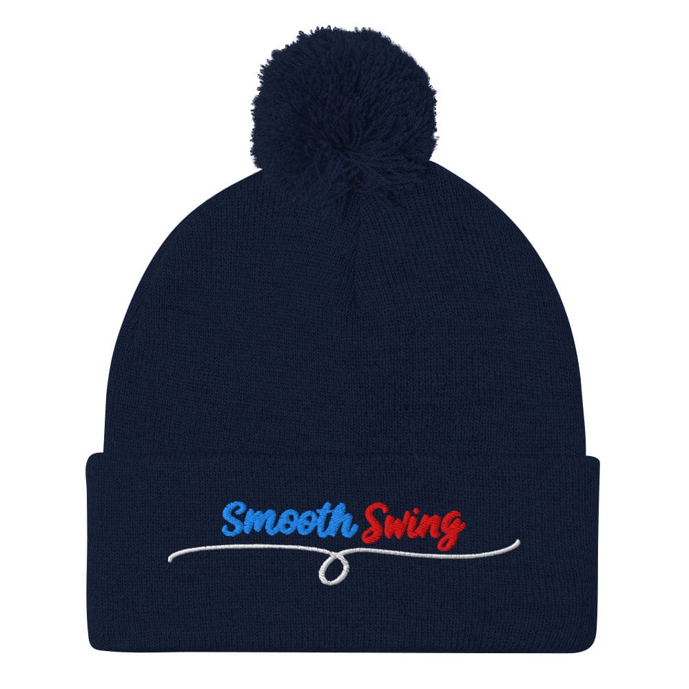 Smooth Swing Embroidered Golf Pom-Pom Beanie - Funny Golf Tee by Swing Epic