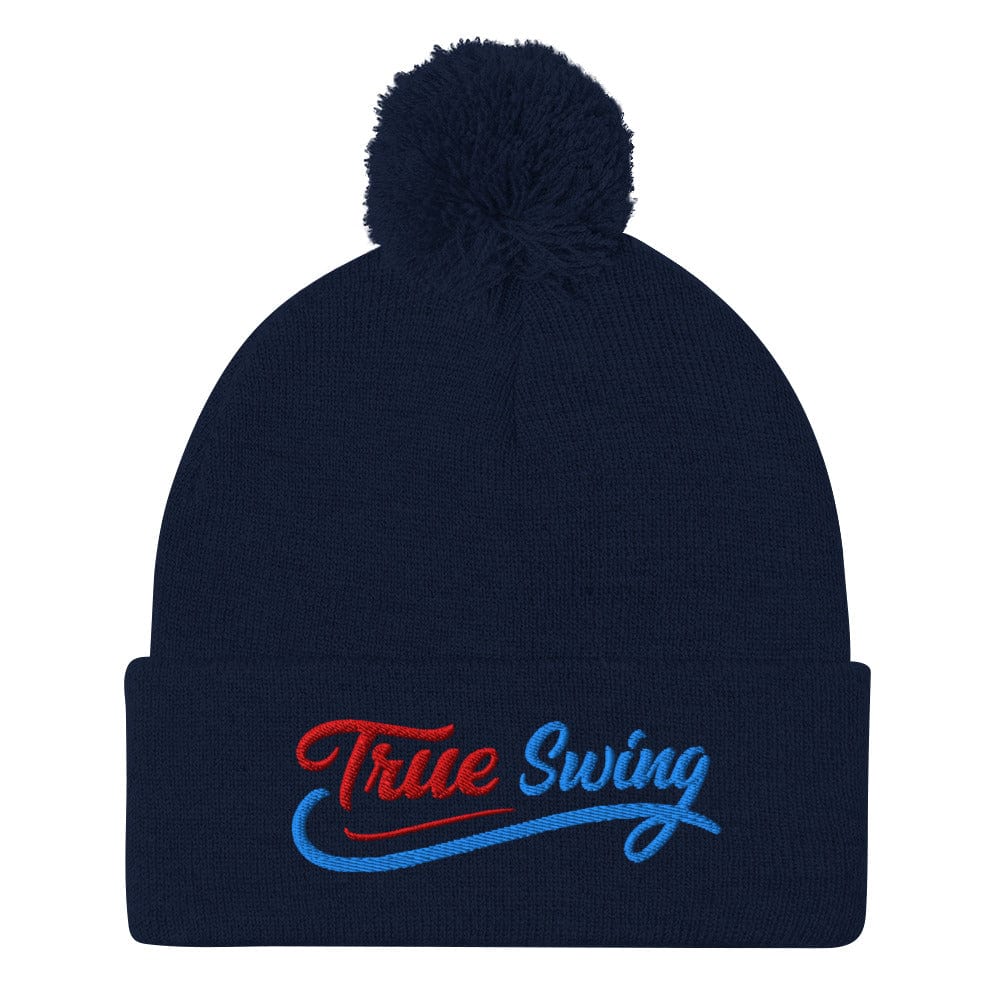 True Swing Embroidered Golf Pom-Pom Beanie - Funny Golf Tee by Swing Epic