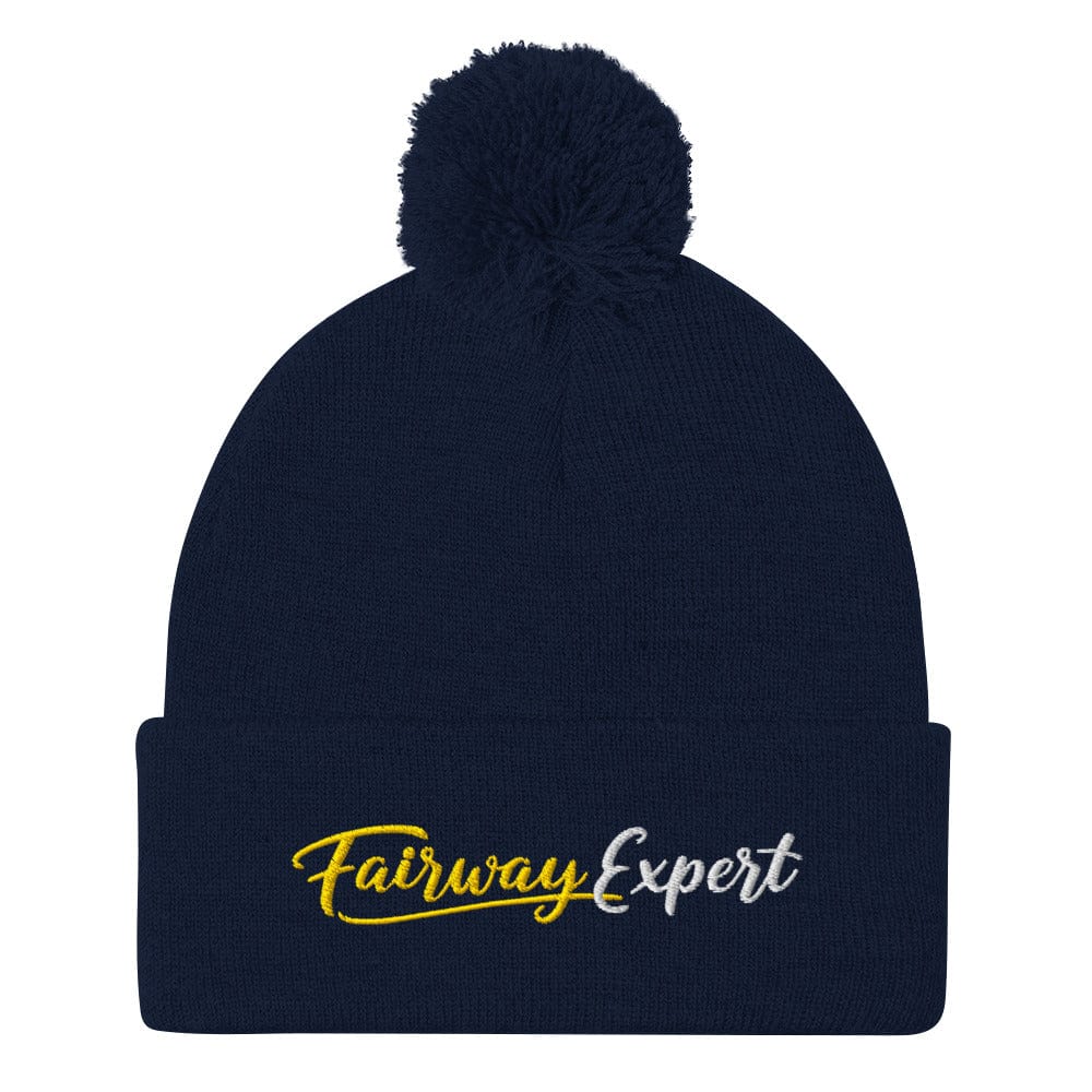 Fairway Expert Fun Embroidered Golf Pom-Pom Beanie - Funny Golf Tee by Swing Epic