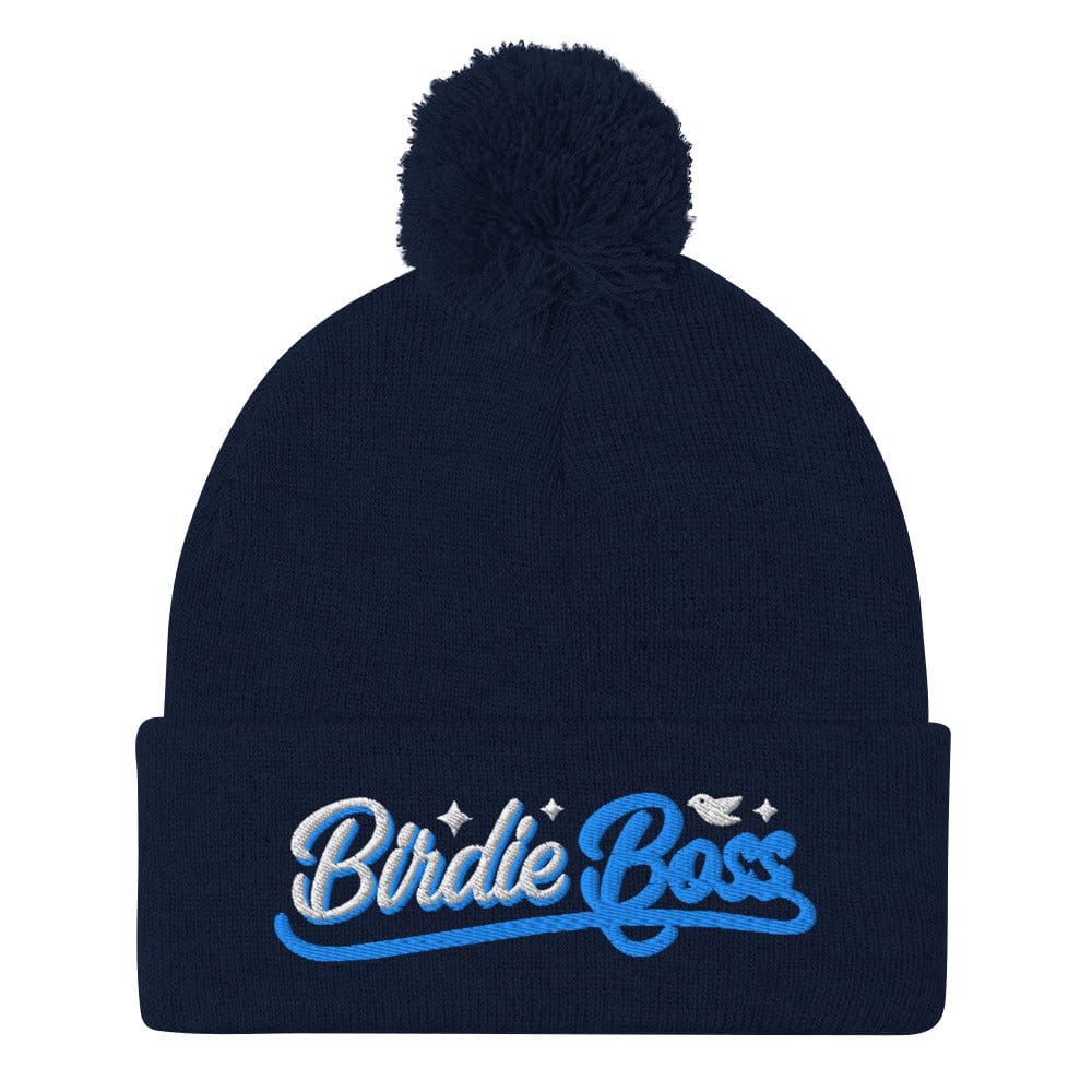 Birdie Boss Embroidered Golf Pom-Pom Beanie - Funny Golf Tee by Swing Epic
