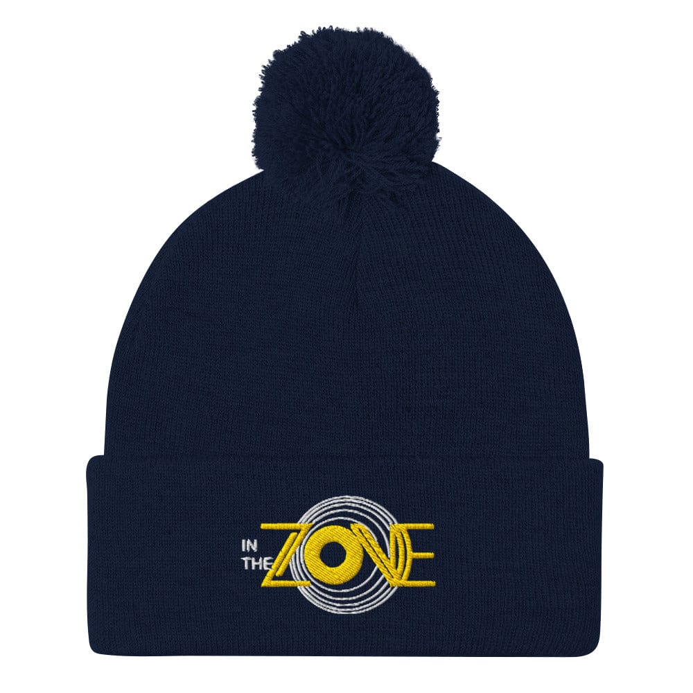 In the Zone Embroidered Golf Pom-Pom Beanie - Funny Golf Tee by Swing Epic