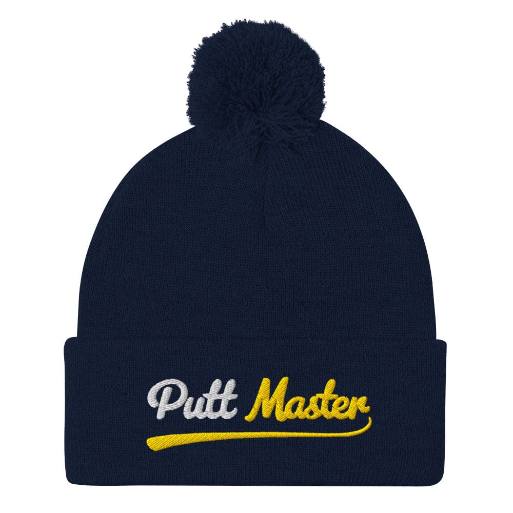 Putt Master Embroidered Golf Pom-Pom Beanie - Funny Golf Tee by Swing Epic