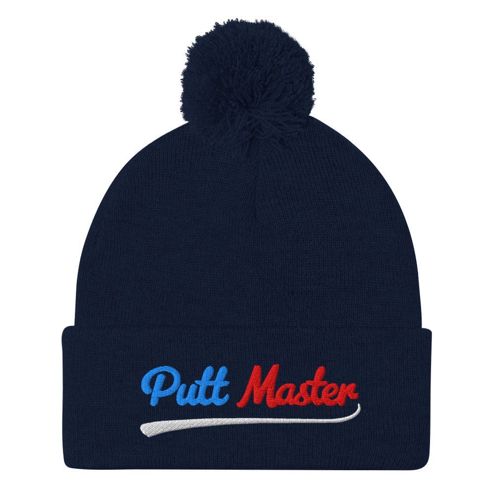 Putt Master Embroidered Golf Pom-Pom Beanie - Funny Golf Tee by Swing Epic
