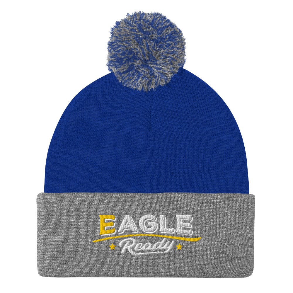 Eagle Ready Fun Embroidered Golf Pom-Pom Beanie - Funny Golf Tee by Swing Epic