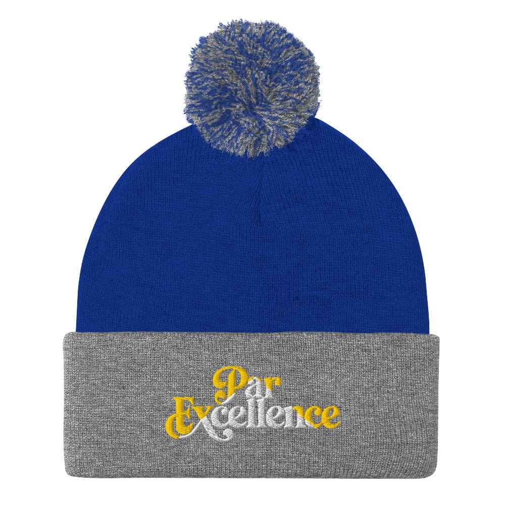 Par Excellence Embroidered Golf Pom-Pom Beanie - Funny Golf Tee by Swing Epic