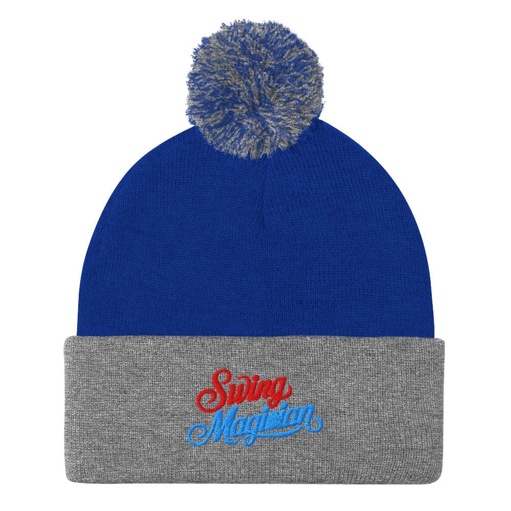 Swing Magician Embroidered Golf Pom-Pom Beanie - Funny Golf Tee by Swing Epic