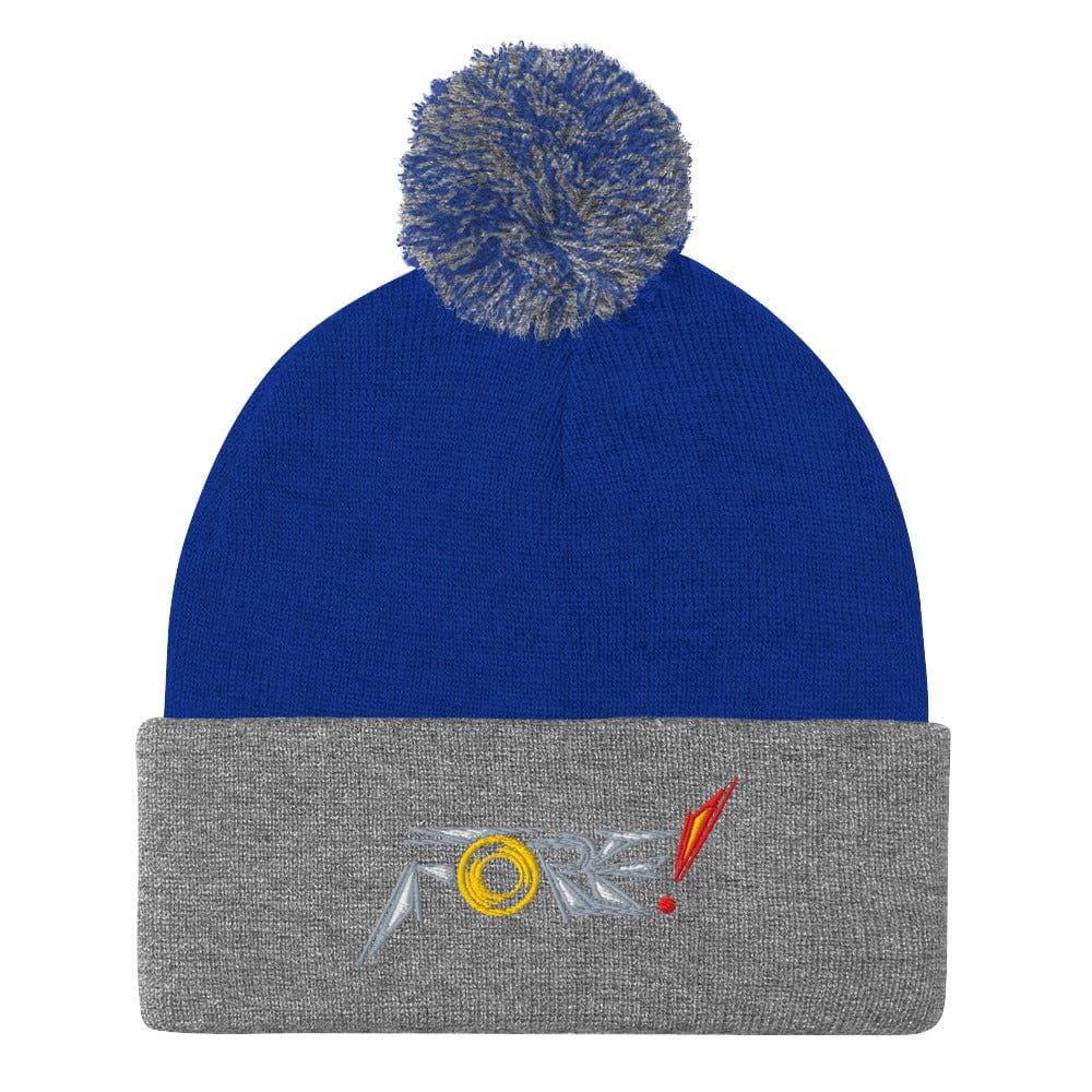 FORE! Unique Geometric Design Embroidered Golf Pom-Pom Beanie - Funny Golf Tee by Swing Epic