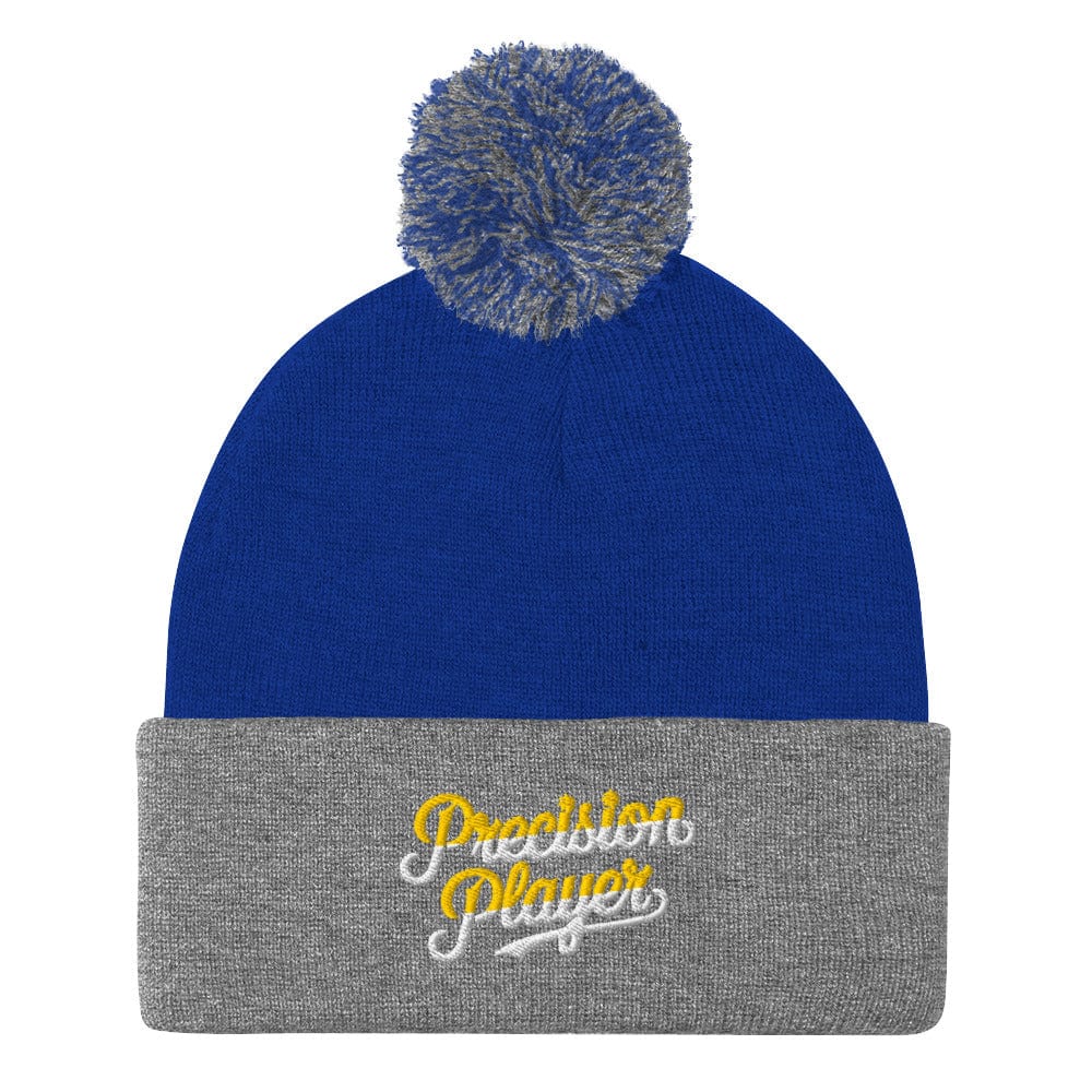 Precision Player Fun Embroidered Golf Pom-Pom Beanie - Funny Golf Tee by Swing Epic