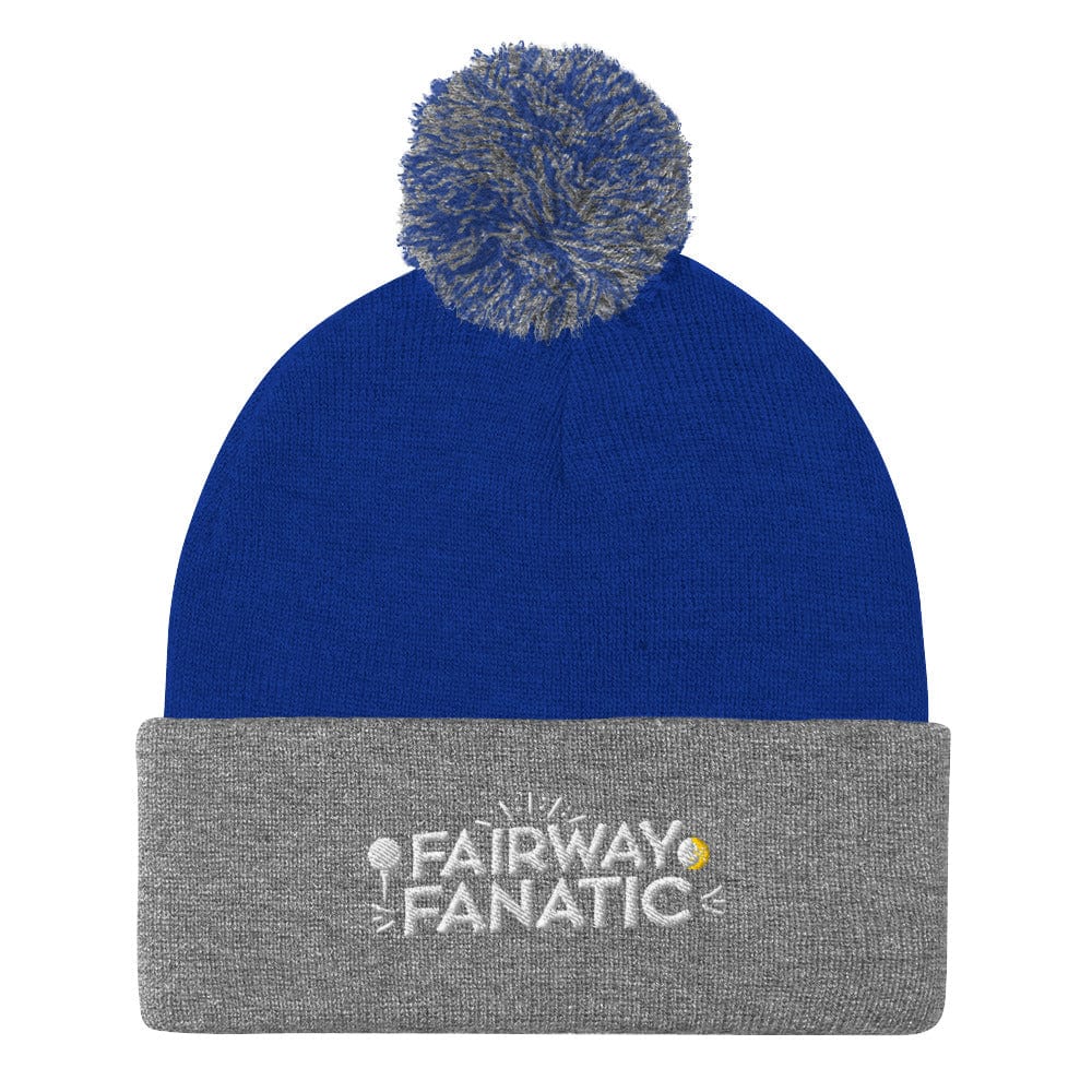 Fairway Fanatic Embroidered Golf Pom-Pom Beanie - Funny Golf Tee by Swing Epic