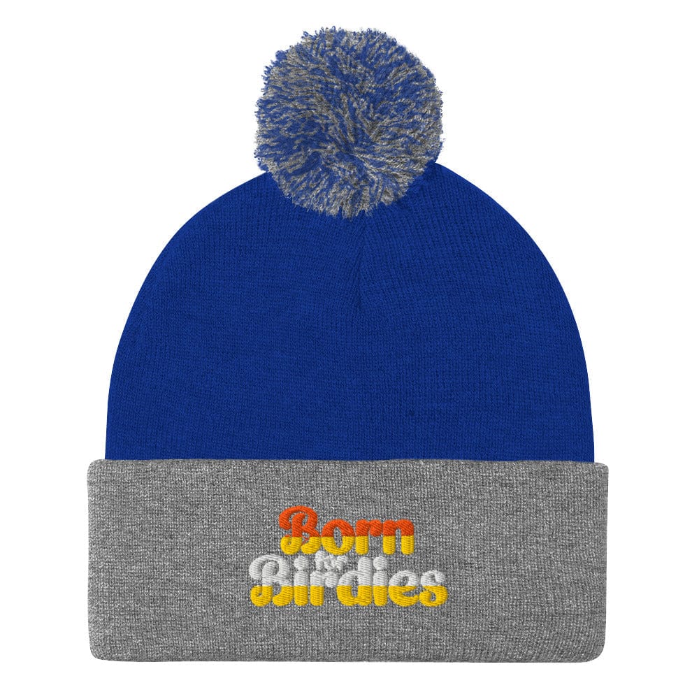 Born for Birdies Embroidered Golf Pom-Pom Beanie - Funny Golf Tee by Swing Epic