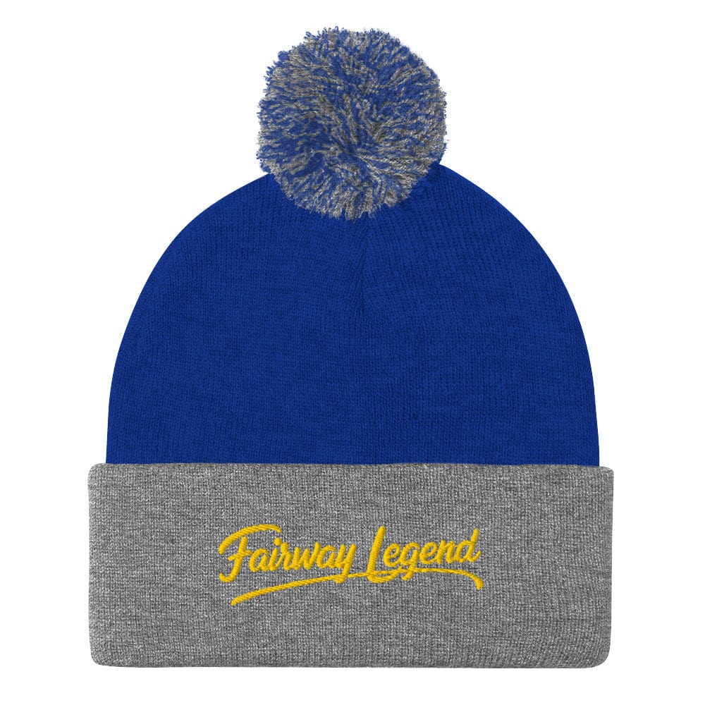 Fairway Legend Fun Embroidered Golf Pom-Pom Beanie - Funny Golf Tee by Swing Epic