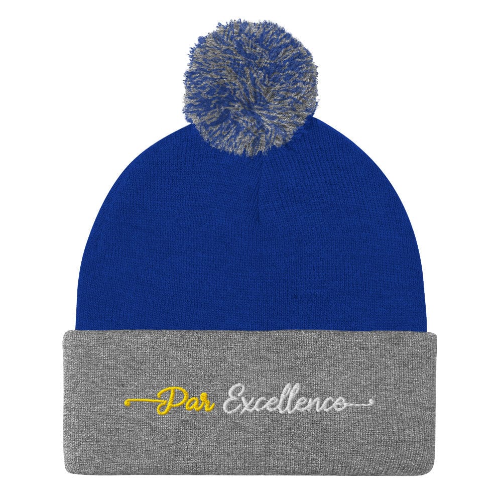 Par Excellence Embroidered Golf Pom-Pom Beanie - Funny Golf Tee by Swing Epic
