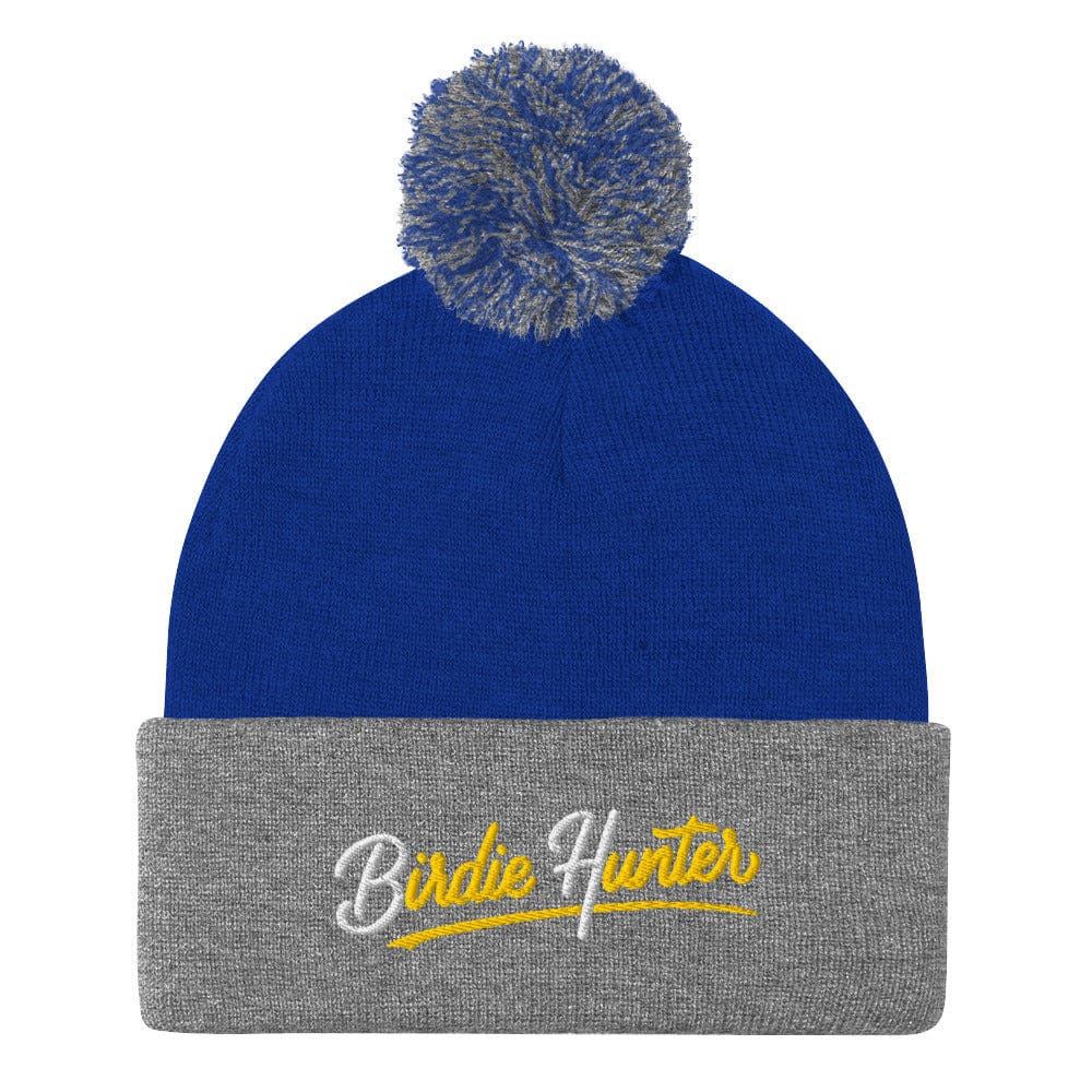 Birdie Hunter Embroidered Golf Pom-Pom Beanie - Funny Golf Tee by Swing Epic