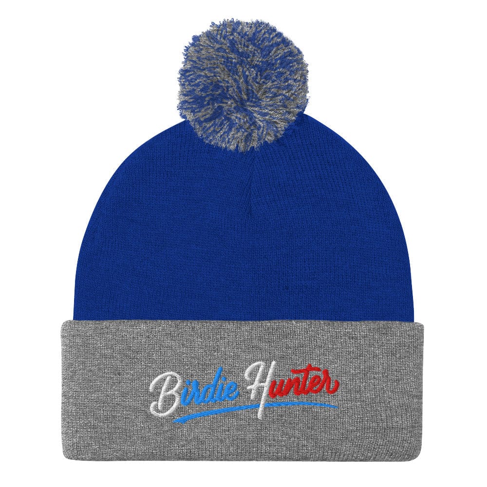 Birdie Hunter Embroidered Golf Pom-Pom Beanie - Funny Golf Tee by Swing Epic