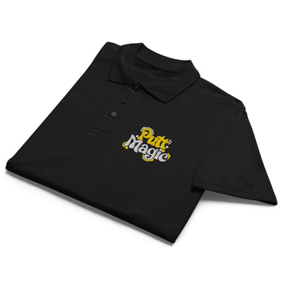 Putt Magic Embroidered Golf Pique Polo Shirt